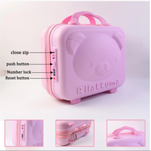 Load image into Gallery viewer, 3-Digit Number Lock Kids Bear-Shaped Hard Shell Storage Carry Case with Handle