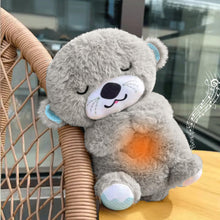Load image into Gallery viewer, Breathing Teddy Otter Glowing Music for Baby Sensory Sleep Lights Rhythmic Simulation Plush for Babies Kids Soothing Sound and Dรฉcor Item Specialy for Valentine Gift