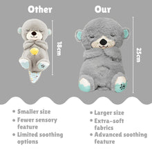 Load image into Gallery viewer, Breathing Teddy Otter Glowing Music for Baby Sensory Sleep Lights Rhythmic Simulation Plush for Babies Kids Soothing Sound and Dรฉcor Item Specialy for Valentine Gift