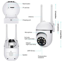 Load image into Gallery viewer, 1080p V380 Pro App 360 Degree Watch Live Streaming | Smart Wi-fi Wireless CCTV Security Camera Light Vision, Remote Indoor Mini Dome