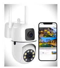 Load image into Gallery viewer, Dual Lens 5MP+5MP Smart WiFi PTZ Security Camera, 360° Rotation, Color Night Vision 20m, Motion Alerts, Two-Way Audio, App Remote Access, 128GB SD Support, Indoor Outdoor CCTV Surveillance Cam