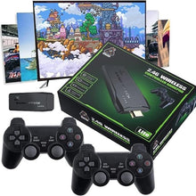 Load image into Gallery viewer, Wireless Game Stick Lite with 2 Controllers | 2.4G Plug & Play Retro Game Console | HDMI TV Gaming Stick | Built-in Games | Supports 4K TV & Monitor | Black