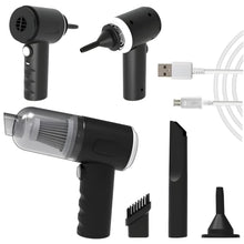 Load image into Gallery viewer, 3 in 1 Portable Vacuum Cleaner Duster Blower Air Pump Wireless Handheld Clean Microscopic dust Like Car, Home,Computer, Laptop, Flower, Mirror Vehicle Interior Cleaner