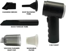 Load image into Gallery viewer, 3 in 1 Portable Vacuum Cleaner Duster Blower Air Pump Wireless Handheld Clean Microscopic dust Like Car, Home,Computer, Laptop, Flower, Mirror Vehicle Interior Cleaner