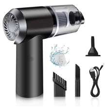 Load image into Gallery viewer, 3 in 1 Portable Vacuum Cleaner Duster Blower Air Pump Wireless Handheld Clean Microscopic dust Like Car, Home,Computer, Laptop, Flower, Mirror Vehicle Interior Cleaner