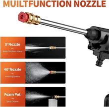 Load image into Gallery viewer, Double 48V Portable Pressure Washer with Rechargeable Battery12000mah Cordless Pressure Washer Gun Cordless Power Washer Gun | Handheld Pressure Washer for Car Floor Cleaning Car Washer Gun (Double  Battery)