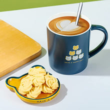 Load image into Gallery viewer, Cute Bear Coffee Mug with Spoon and Lid, Lid Can be Used as Another Small Plate, Coffee Mug with Handle