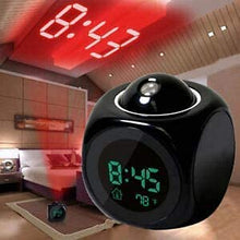 Load image into Gallery viewer, Projection Alarm Clock (Digital LCD Voice Talking Function, led Wall/Ceiling Projection, Alarm/Snooze/Temperature Display, 12hr/24hr, Bedside Alarm Clock) - Multicolor (Pro
