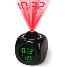 Load image into Gallery viewer, Projection Alarm Clock (Digital LCD Voice Talking Function, led Wall/Ceiling Projection, Alarm/Snooze/Temperature Display, 12hr/24hr, Bedside Alarm Clock) - Multicolor (Pro
