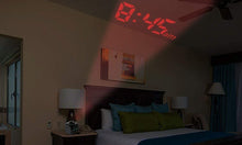 Load image into Gallery viewer, Projection Alarm Clock (Digital LCD Voice Talking Function, led Wall/Ceiling Projection, Alarm/Snooze/Temperature Display, 12hr/24hr, Bedside Alarm Clock) - Multicolor (Pro