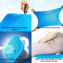 Load image into Gallery viewer, Rubber Gel Soft Egg Cushion Sitter, Soft Breathable Honeycomb Cushion Memory Seat Pillow, Hips Promotes Venting & Good Sitting Posture for Office Chair Car Sitter Wheelchair (1 Pcs)