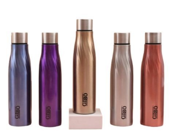 GIBO Single wall stainless steel water bottle- Random design and color