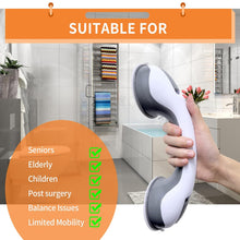 Load image into Gallery viewer, 12' Portable Grab Bars for Bathroom,Ultra Grip Dual Locking Shower Handles for Elderly,Safety Suction Grab Bars for Shower,Balance Assit Hand Rail Support,Injury,Senior,Kids(Gray, 12"-Pack of 1)