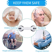 Load image into Gallery viewer, 12' Portable Grab Bars for Bathroom,Ultra Grip Dual Locking Shower Handles for Elderly,Safety Suction Grab Bars for Shower,Balance Assit Hand Rail Support,Injury,Senior,Kids(Gray, 12"-Pack of 1)