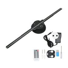 Load image into Gallery viewer, LED Holographic Fan, 3D Hologram Advertising Machine WiFi Control 234 LED Beads 512x234P Resolution for Party for Android for iOS for Shop (EU Plug)