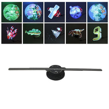 Load image into Gallery viewer, LED Holographic Fan, 3D Hologram Advertising Machine WiFi Control 234 LED Beads 512x234P Resolution for Party for Android for iOS for Shop (EU Plug)