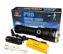 Load image into Gallery viewer, P90 Super Light Rechargeable Flashlight - Long Powerful LED Torch