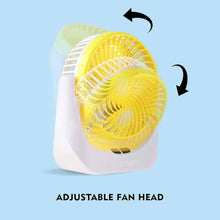 Load image into Gallery viewer, Table Fan, Small Portable Desktop Fan with 21 SMD Light Strong Wind, Quiet Operation Personal Mini Fan for Home Office Bedroom Kitchen Table and Desktop USB Fan Assoretd Colour (JY-1880 Fan23)
