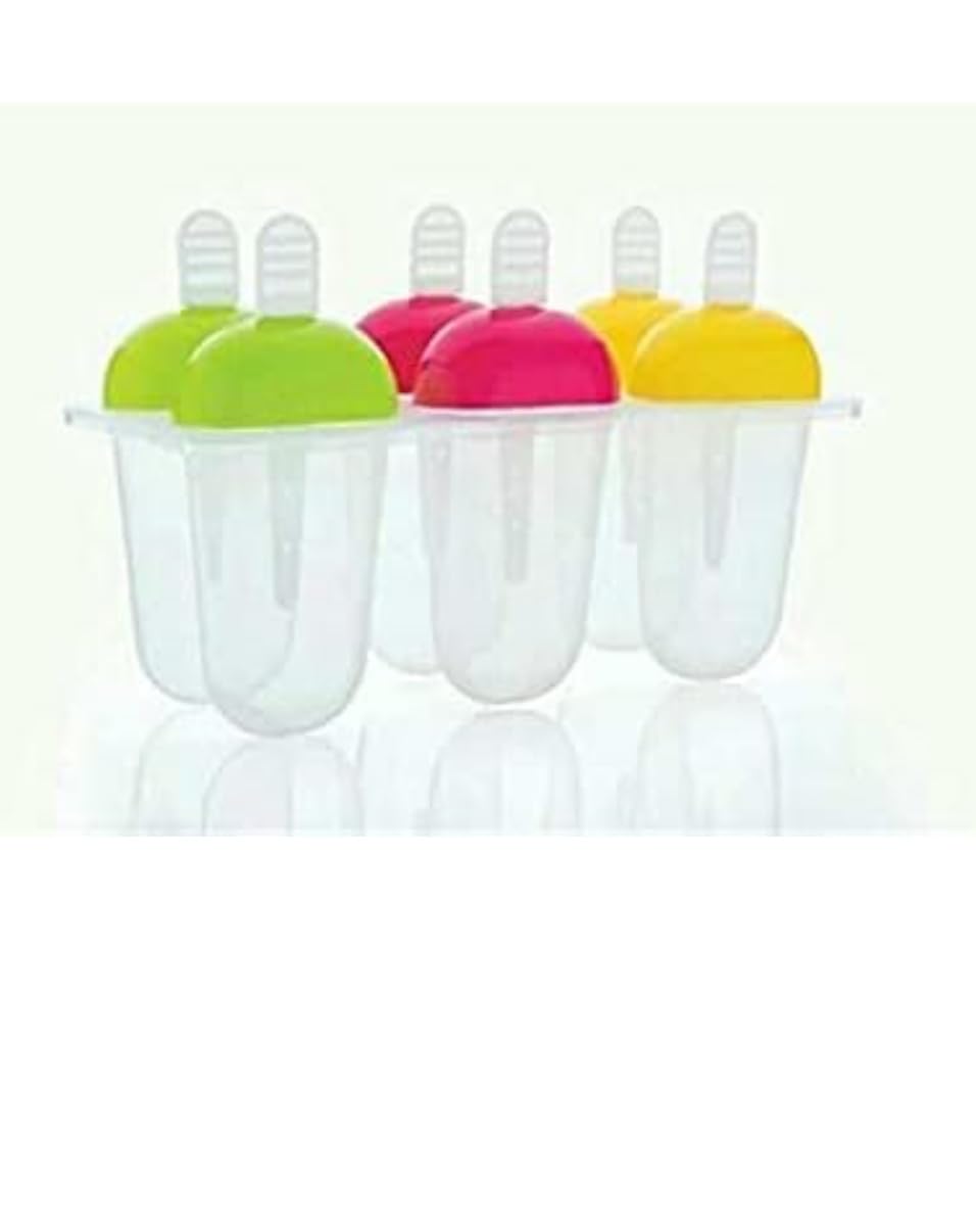 Set of 1Ice Cream Mould || Kulfi Maker (Set of 8 Pieces) || BPA Free Popsicle Candy Plastic Mold || Home Made Ice Cream Moulds with Sticks ||