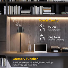 Load image into Gallery viewer, 2 Pack LED Cordless Table Lamp, Rechargeable Battery Desk lamp 5000mAh Battery Operated Stepless Dimming Modern Portable Table Light for Restaurant/Dinner/Table/Bedroom/Outdoor IP54 Waterproof (Black)