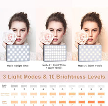 Load image into Gallery viewer, LED Video Light Camera Light Laptop Light for Zoom Meeting Photography Lighting 100 LED Beads with Clip Dimmable and Rechargeable for Camera Selfie Stick Tripod Laptop Mobile Phone LED Light