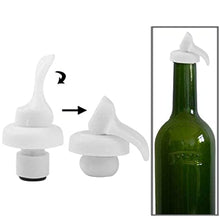 Load image into Gallery viewer, 3 Pcs White Plastic Reusable Leakproof Airtight Magical Expanded Bottle Lid Cap for Wine Beer Oil Sealer Stopper
