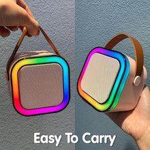 Load image into Gallery viewer, 2 Mike Bluetooth Speaker with Karaoke Mic System for Home Singing Magic Ai Voice Changer Portable Mini Wireless Speaker with Mike