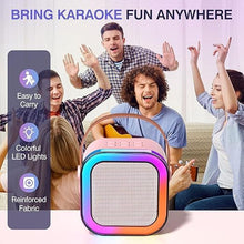 Load image into Gallery viewer, 2 Mike Bluetooth Speaker with Karaoke Mic System for Home Singing Magic Ai Voice Changer Portable Mini Wireless Speaker with Mike