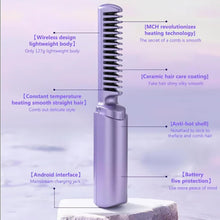 Load image into Gallery viewer, Best Rechargeable Mini Hair Straightener & Mobile Heat Comb For Women - Compact, Portable, Fast-Heating