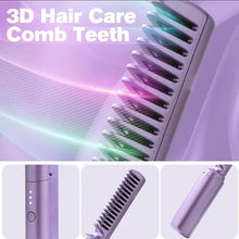 Load image into Gallery viewer, Best Rechargeable Mini Hair Straightener & Mobile Heat Comb For Women - Compact, Portable, Fast-Heating