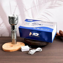 Load image into Gallery viewer, MZ M-978 Zoomable Metal LED Torch Aluminum Body with 2000 lumens, Long-Lasting, Waterproof USB Rechargeable, Bright Light