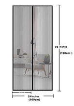 Load image into Gallery viewer, Magic Magnetic Mosquito Screen Door Net Curtain with Magnet Reinforced Polyester Mesh Curtain Back Door Mesh with Full Frame Hook & Loop Auto-Closing