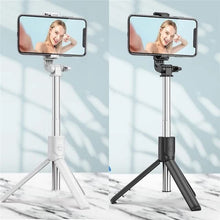 Load image into Gallery viewer, Q07 Selfie Stick with Selfie Remote and Selfie Light Compatible with Any Mobile Phone (Black)