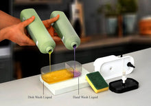 Load image into Gallery viewer, 3 in 1 Soap Pump Dispenser Dish Soap Liquid Dispenser Sponge Holder Dish Soap Pump Dispenser for Kitchen Sink Countertop Kitchen Bathroom (Multi-Color)