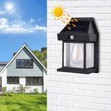 Load image into Gallery viewer, Solar Tungsten Wall Light 2023 New Wireless Dusk to Dawn Motion Sensor LED Wall Sconce IP65 Waterproofs Solar Securitys Light Exterior Wall Mount Lighting for Patio Yard Battery Lights with