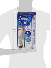 Load image into Gallery viewer, Trusty Cane Adjustable Walking Stick with LED Light for Old Men, Women (Black)