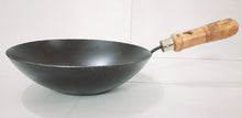Load image into Gallery viewer, Pre Seasoned Iron Chinese Wok Pan with Wooden Handle Pan
