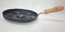 Load image into Gallery viewer, Pure Iron Made - 4 Cavity - Appam/ Mini Uthappam/ Pan Cake /Multi Snack Maker with Wooden Handle
