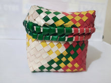 Load image into Gallery viewer, Palm Leaf Utility Basket with Lid (Single) - Multicoloured
