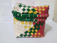 Load image into Gallery viewer, Palm Leaf Utility Basket with Lid (Single) - Multicoloured