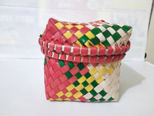 Load image into Gallery viewer, Palm Leaf Utility Basket with Lid (Single) - Multicoloured