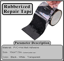 Load image into Gallery viewer, Waterproof Flex Tape,Seal Repair Tape, Super Strong Adhesive Sealant Tape to Stop Leakage of Kitchen Sink/toilet Tub, leak stop, stop leak tape, Black...