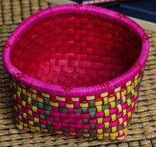 Load image into Gallery viewer, Palm Leaf Utility Basket (Single) - Multicoloured