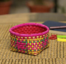 Load image into Gallery viewer, Palm Leaf Utility Basket (Single) - Multicoloured