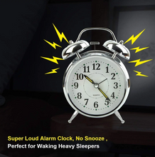 Load image into Gallery viewer, Twin Bell Alarm Clock - 2 Colors
