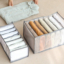 Load image into Gallery viewer, 7 Compartment Transparent Clothes Storage Organiser