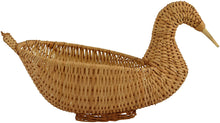 Load image into Gallery viewer, Natural Coloured Eco-Friendly - Multi-Utility Wicker Duck Basket | Bread Basket | Vegetable Basket | Fruit Basket