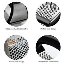 Load image into Gallery viewer, Stainless Steel Kitchen Garlic Crusher and Plastic Portable Ginger Mincer Squeezer Press Rocker Kitchen Chopper with Handle./Stainless Steel Garlic Press Chopper Crusher