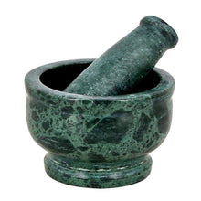 Load image into Gallery viewer, Green Marble Imam Dasta/Mortar and Pestle Set/Ohkli Musal/Kharal/Idi Kallu/Khal Musal/Khalbatta/Spice Grinder-4 Inches Marble Masher