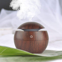 Load image into Gallery viewer, Wooden Cool Mist Humidifiers Essential Oil Diffuser Aroma Air Humidifier with Colorful Change for Car, Office, Babies, humidifiers for home, air humidifier for room (multi coloured)